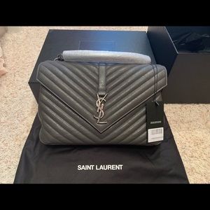 Brand New YSL COLLEGE LARGE IN MATELASSÉ LEATHER